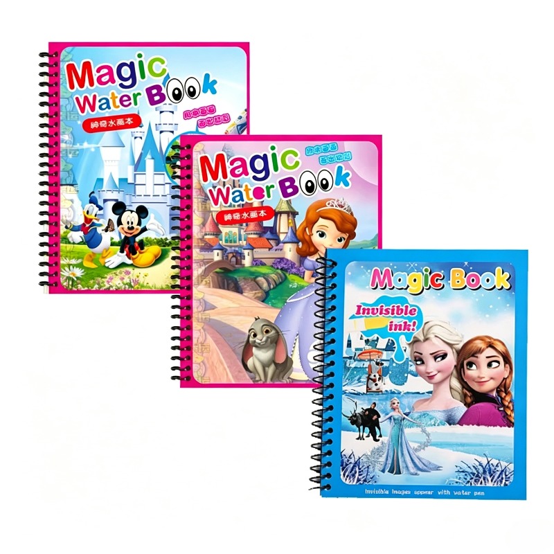 Reusable Water Magic Coloring Book - 만화 수채화 그림 그리기 장난감 세트