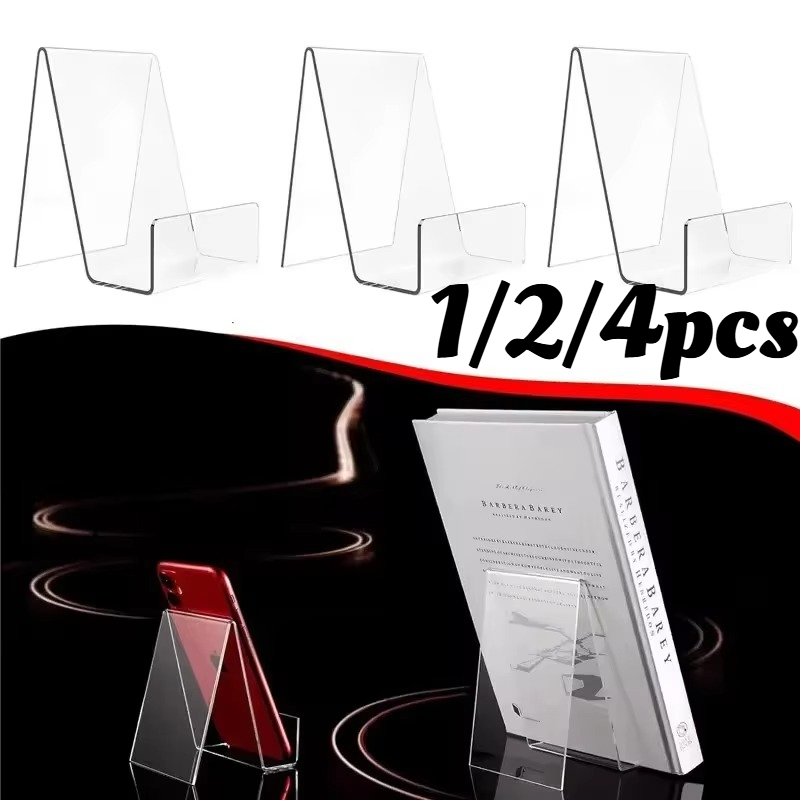 Clear Acrylic Book Stand Holder - 투명 아크릴 재질의 책 진열대 1개/2개/4개