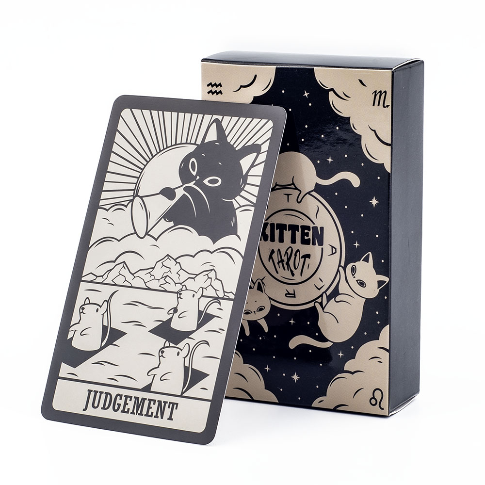 고양이 타로 카드 세트, 78장, 귀여운 흑백 디자인, - Tarot Deck With Guidebook 리뷰 및 가격