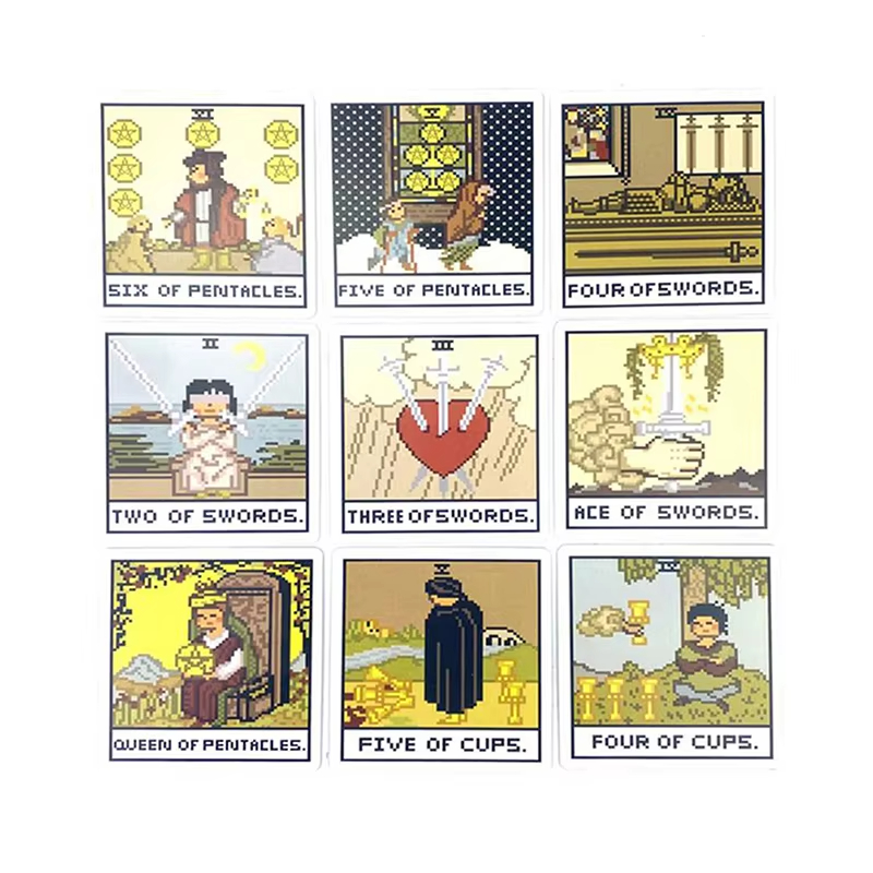 8비트 판타지 타로 덱 카드 예언 점술 가족 파티 보드 - Tarot Deck With Guidebook 리뷰 및 가격