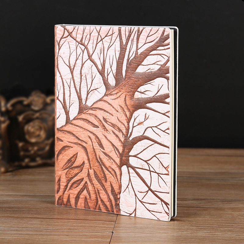 빈티지 스타일의 큰 나무 무늬 PU 가죽 노트북, A5 - Vintage Leather Journal Notebook 리뷰 및 가격